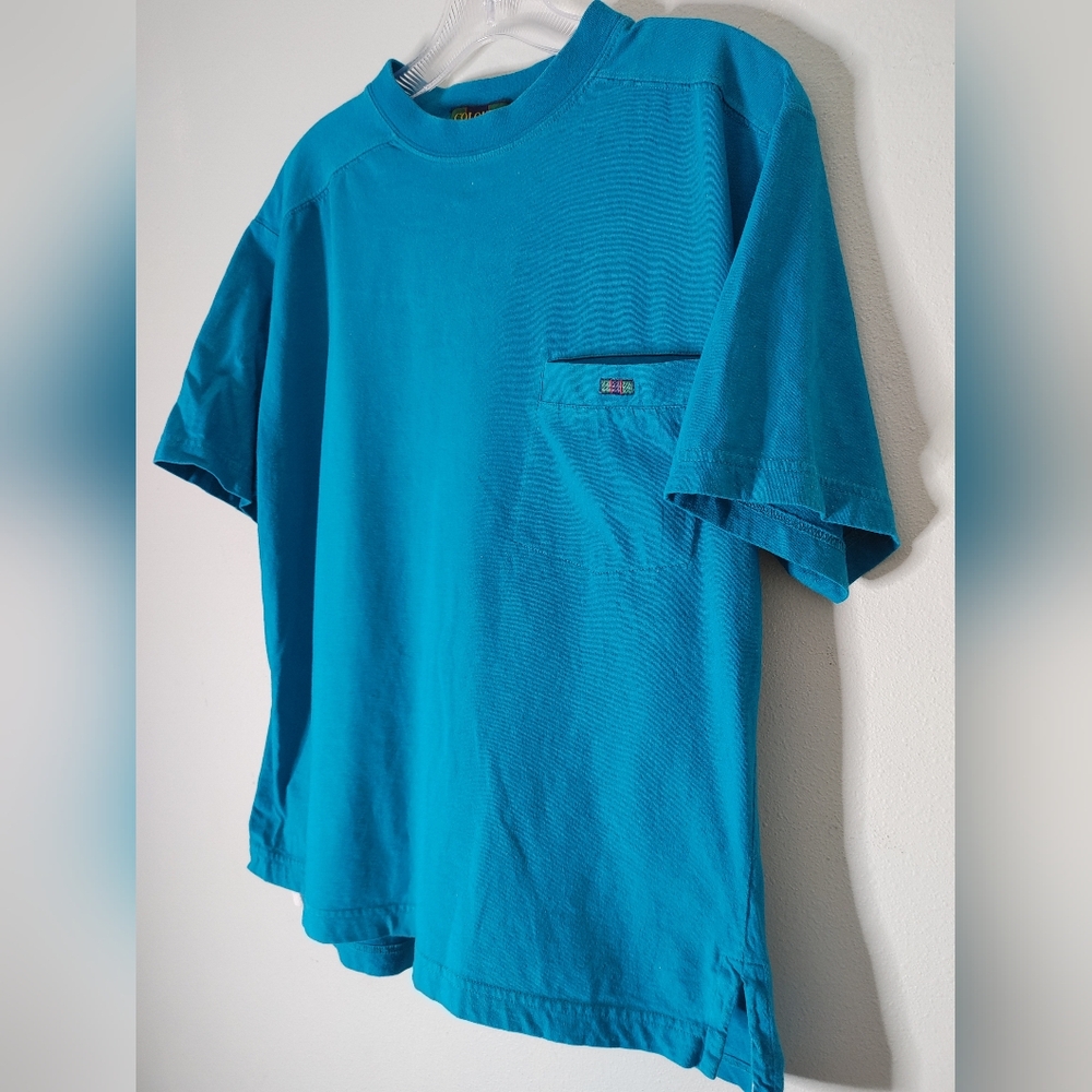 Vintage Colours by Alexander Julian solid turquoise tshirt